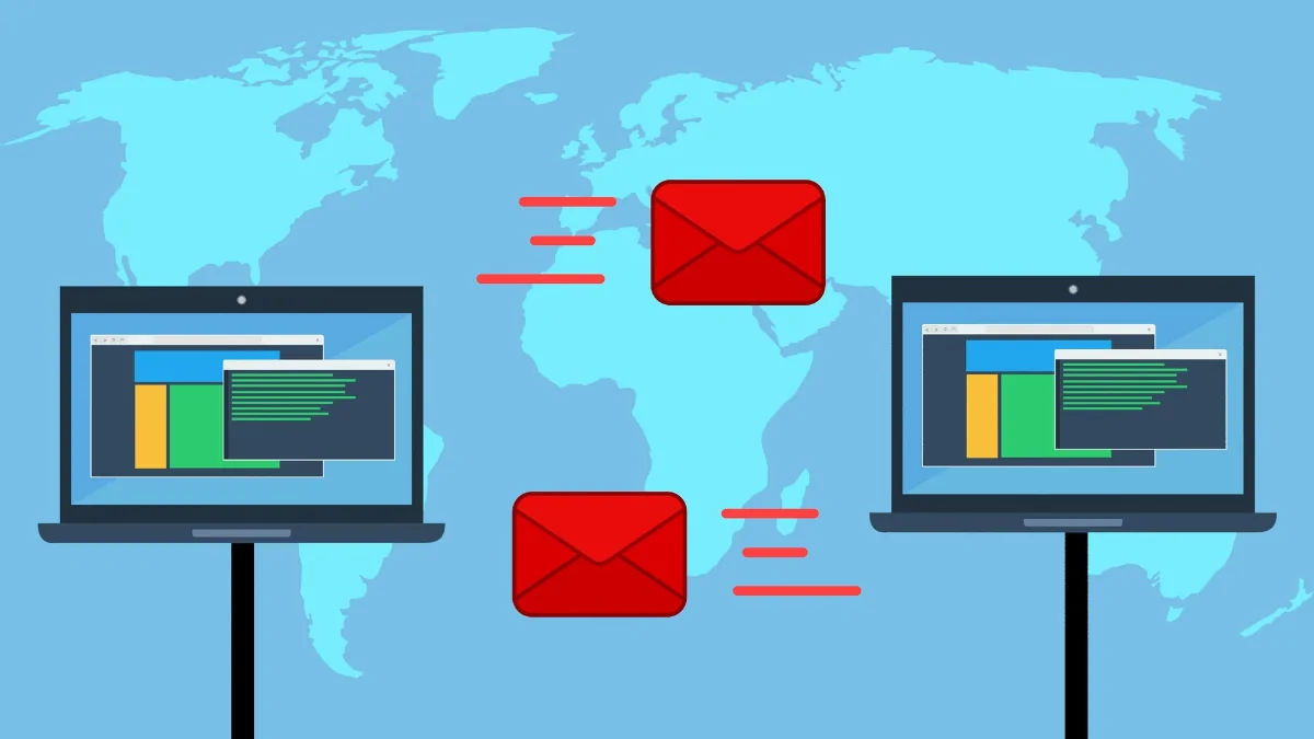 Servidores trocando mensagens de email