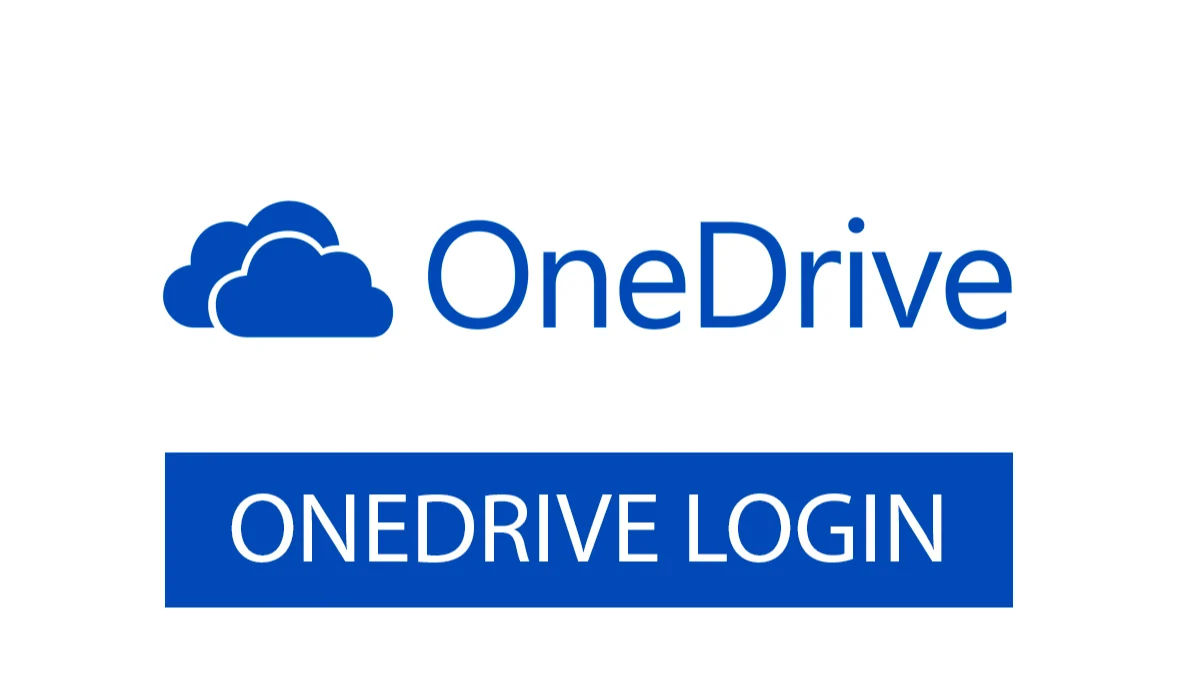 Logo do OneDrive com texto de login