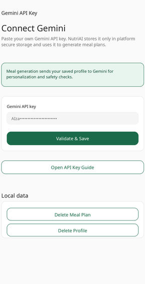 NutriAI - AI Meal Planner Flutter App