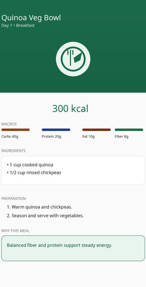 NutriAI - AI Meal Planner Flutter App