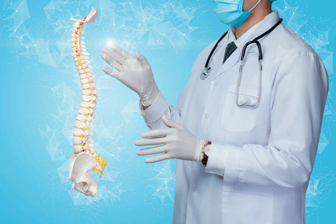 Girl in Supine Lying on Spine
