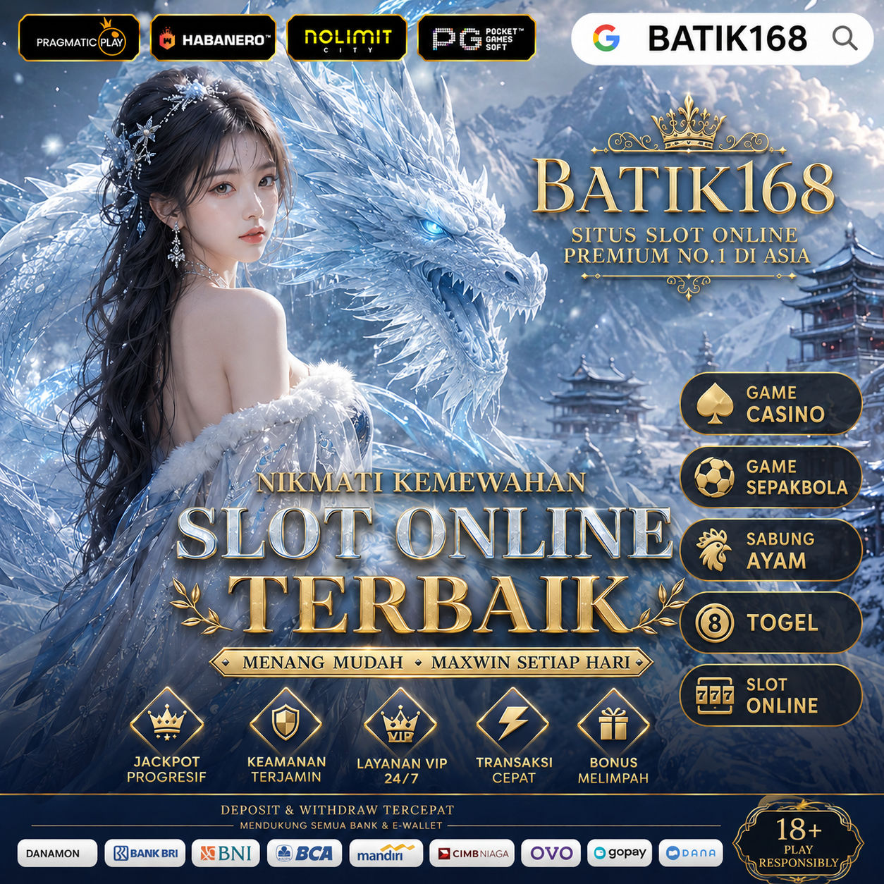 Banner premium BATIK168