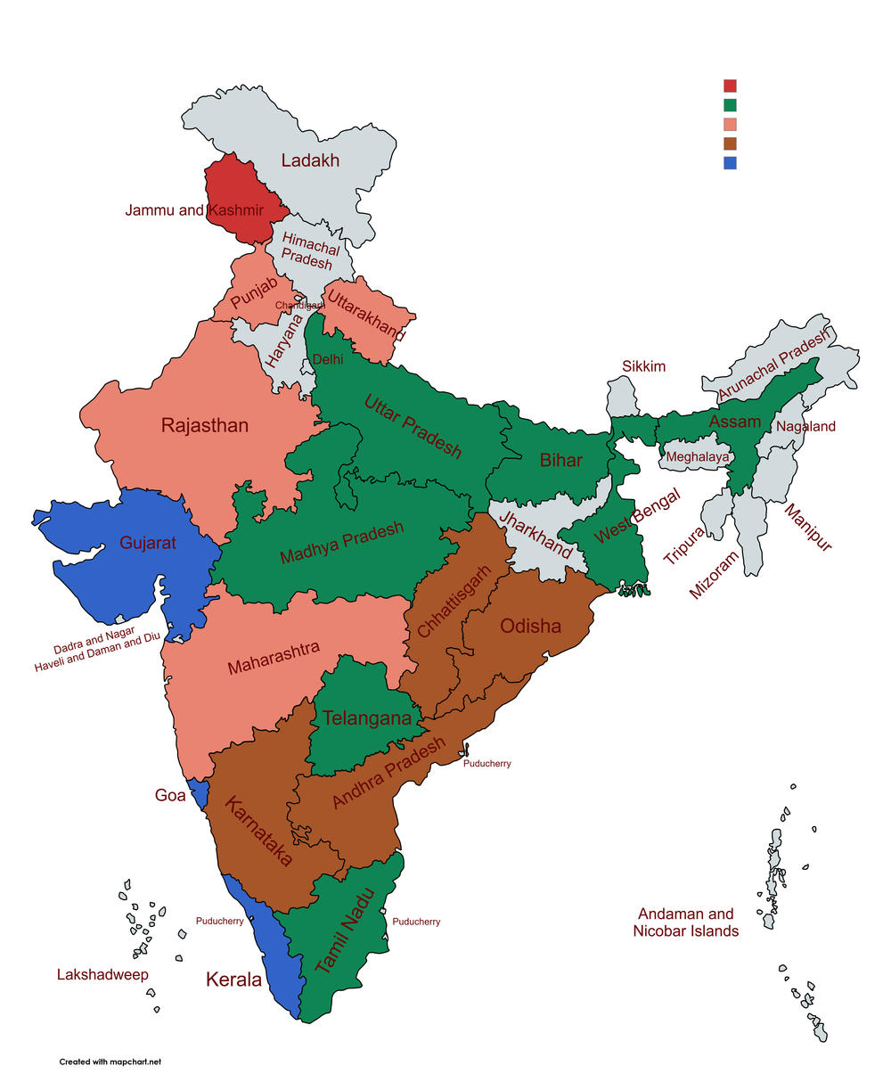 Our Indian Sourcing Network Map