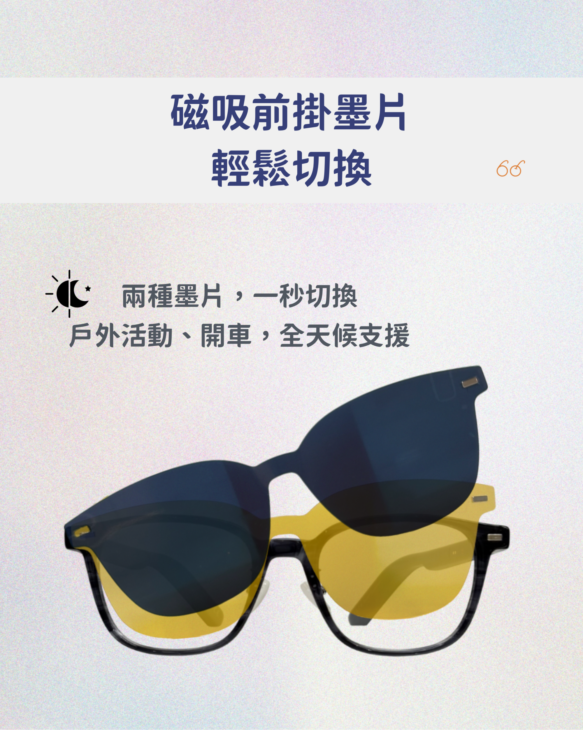 1376 智能眼鏡磁吸式前掛鏡片設計示意