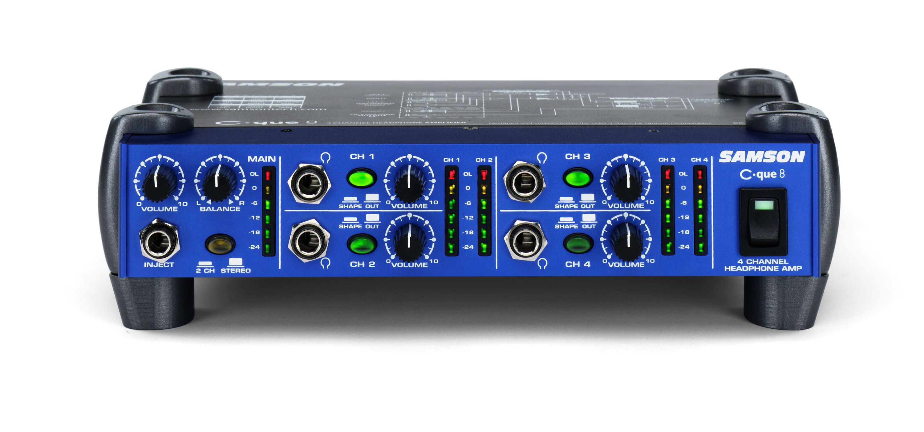 極美品　SAMSON C-que 8｜8chヘッドホンアンプ 元箱・新品電源付 C-que8 | Samson