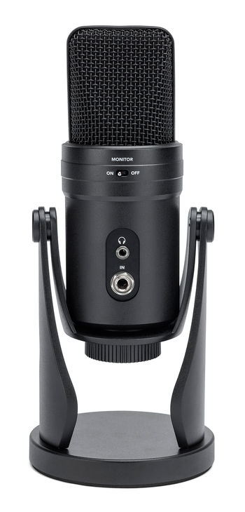 Samson Q2U Black Handheld Dynamic USB Microphone Bundle with Pop Filter and  Closed Back Over-Ear Headphones (3 Items)