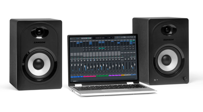 Samson MediaOne M50 – Monitores de estudio autoamplificados – Music Hall