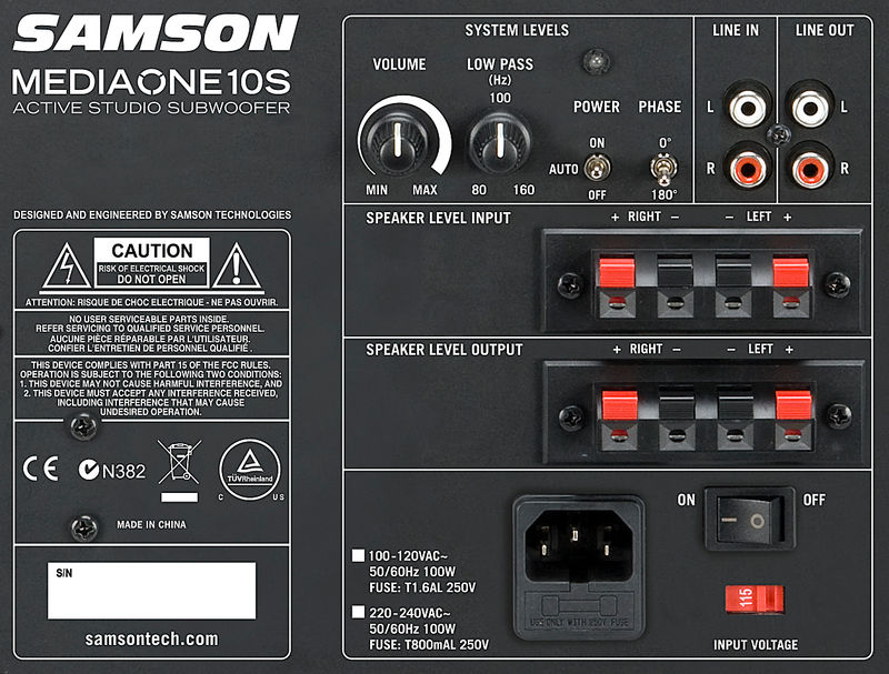 MediaOne 10S rear panel