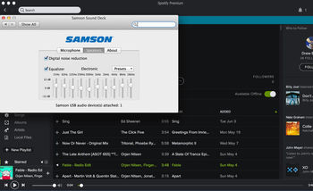 Samson Sound Deck Spotify Screenshot Mac