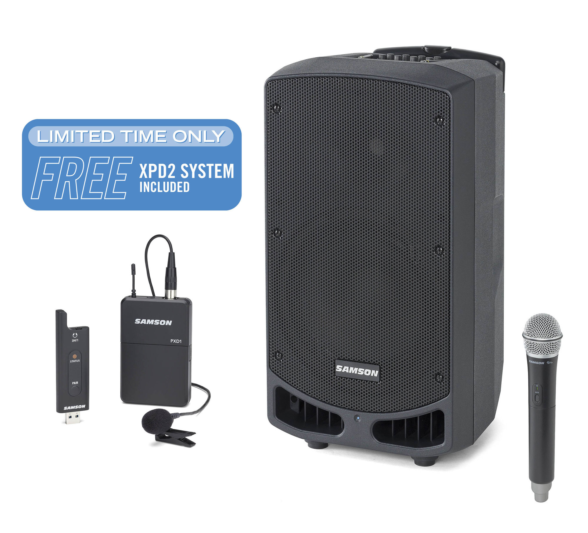 Portable Bluetooth PA Speaker System - 300W Rechargeable Outdoor Bluetooth  Speaker Portable PA System W/ 8” Subwoofer 1” Tweeter, Microphone & Remote