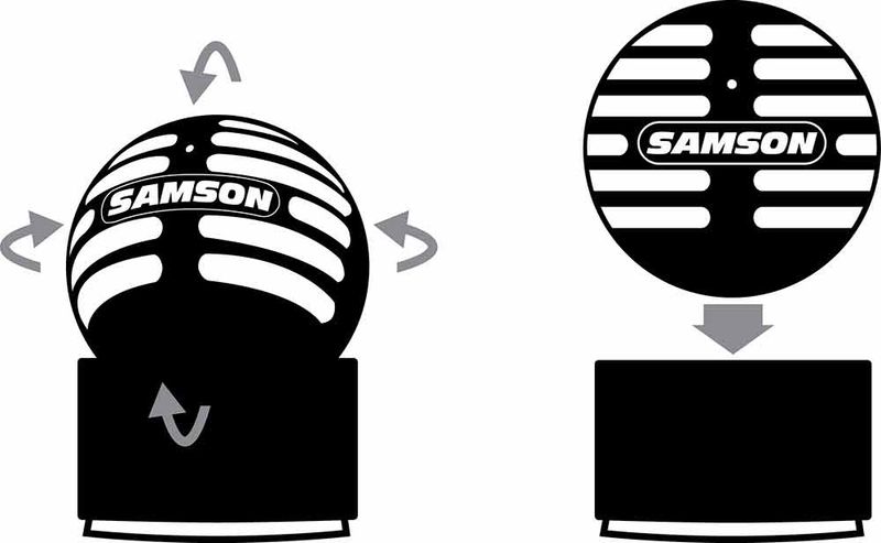 Meteorite Mic illustrations showing mic positioning