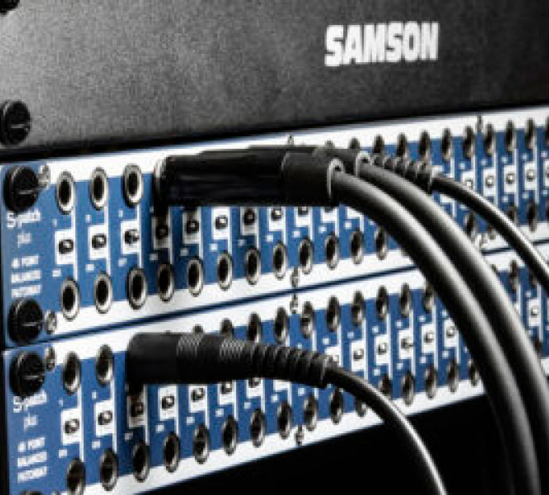 Rack with Samson Patch bays