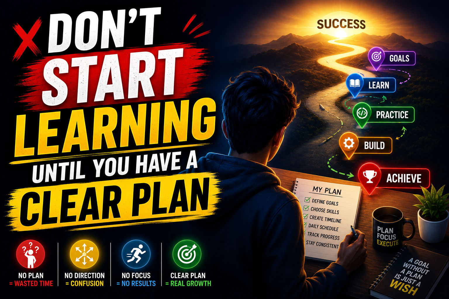 Don't Start Learning Until You Have a Clear Plan