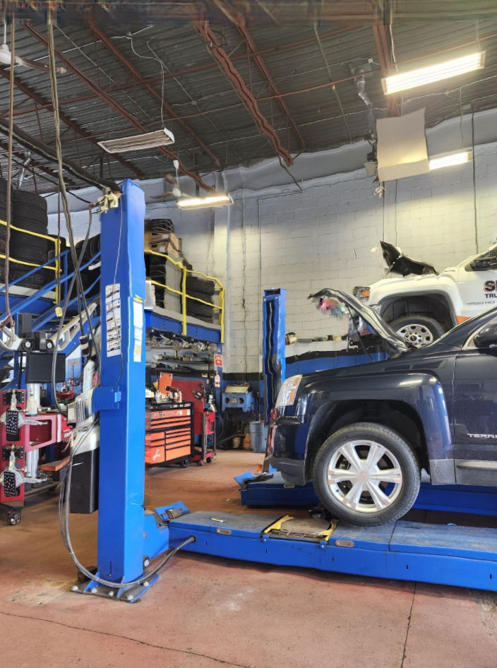Professional service bays at All Things Automotive
