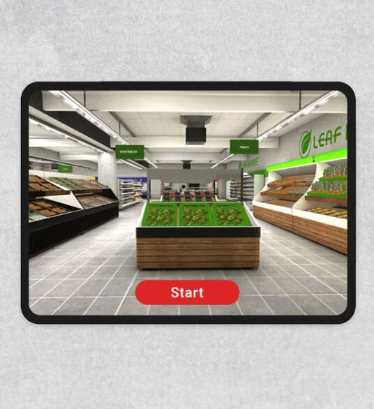 virtual reality supermarket shopping experience