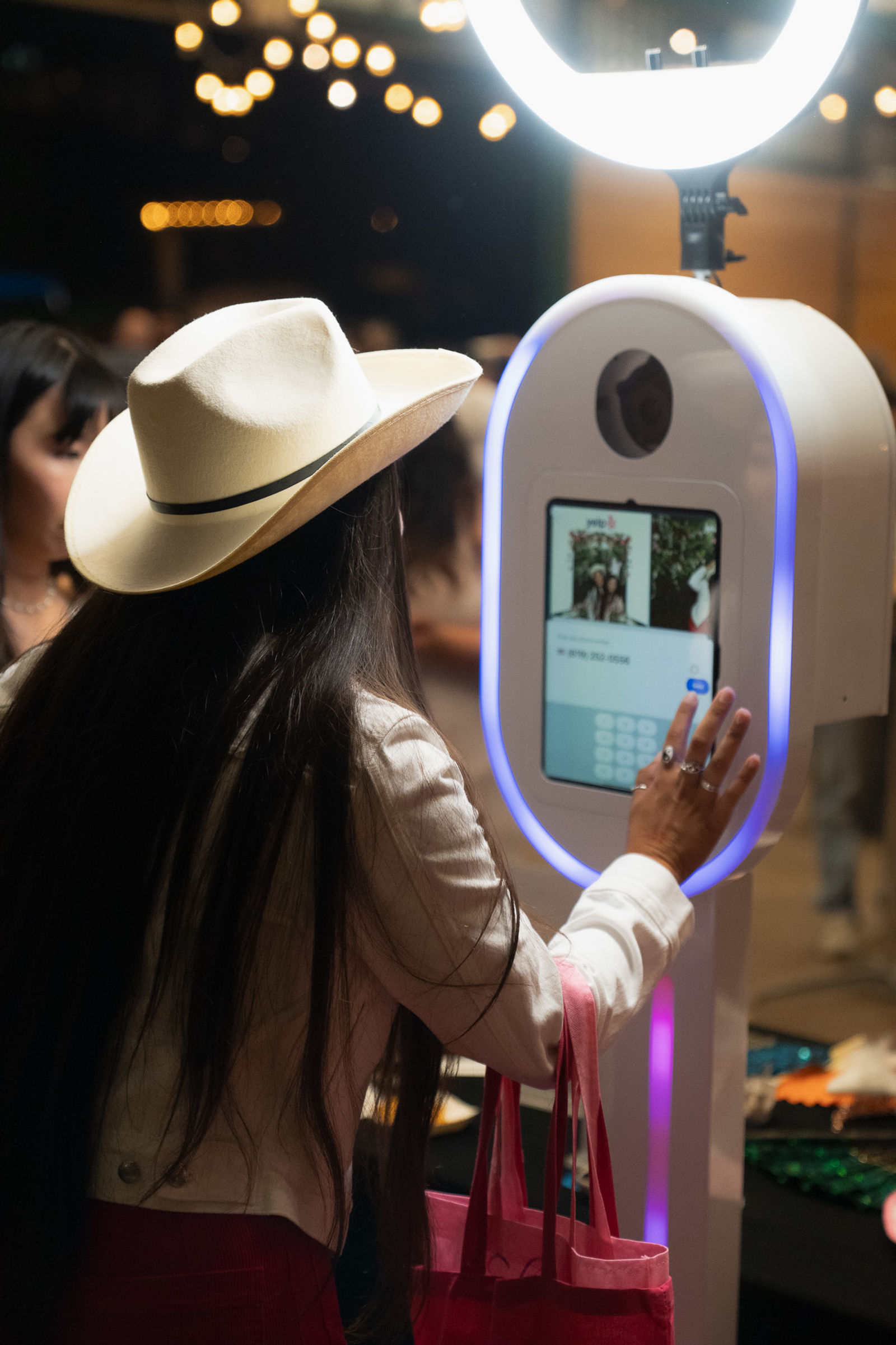Open-air photo booth at a Brea event