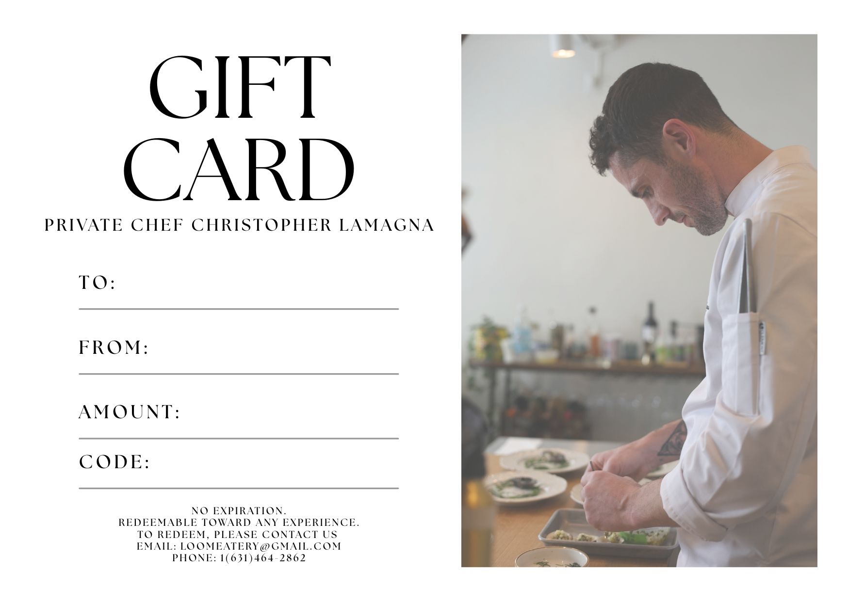 Chef Chris Gift Card