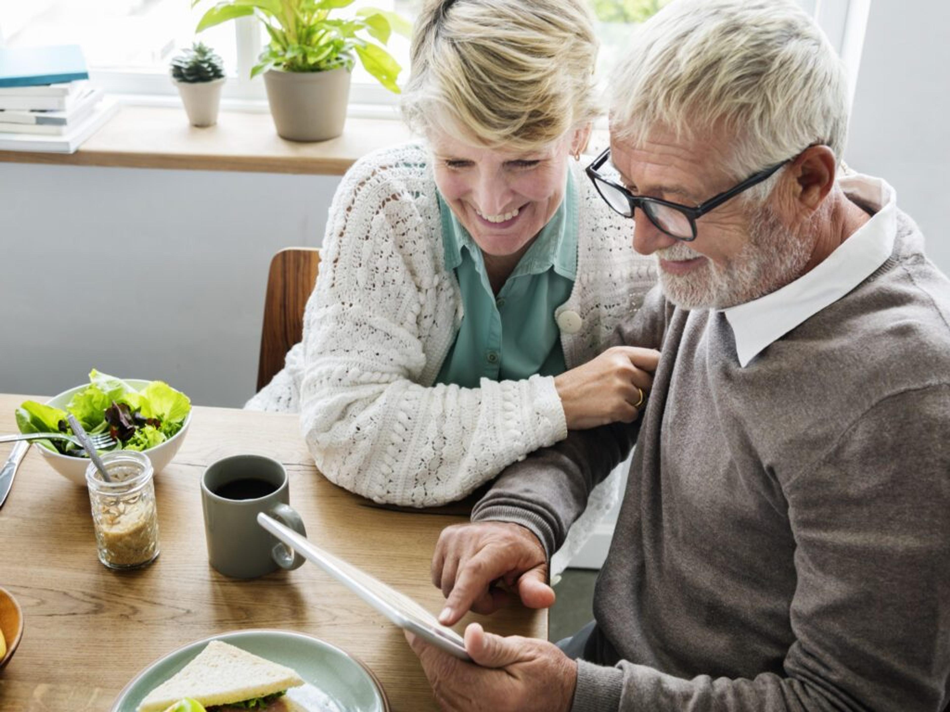 Couple Downsizing After Retirement in New Home