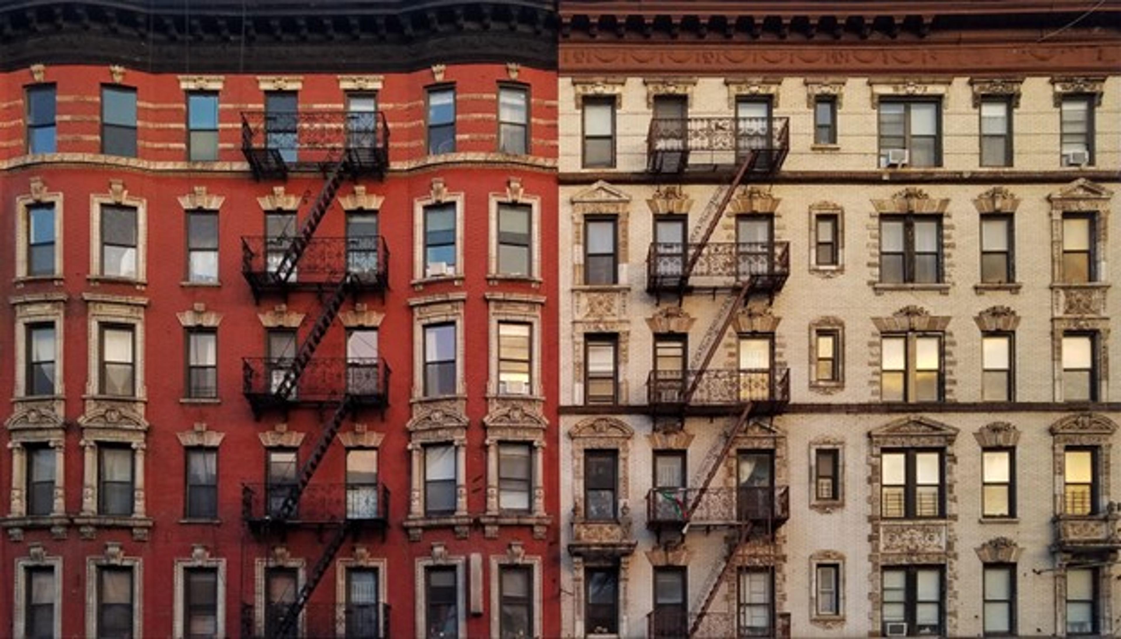 Two side-by-side NYC apartment buildings