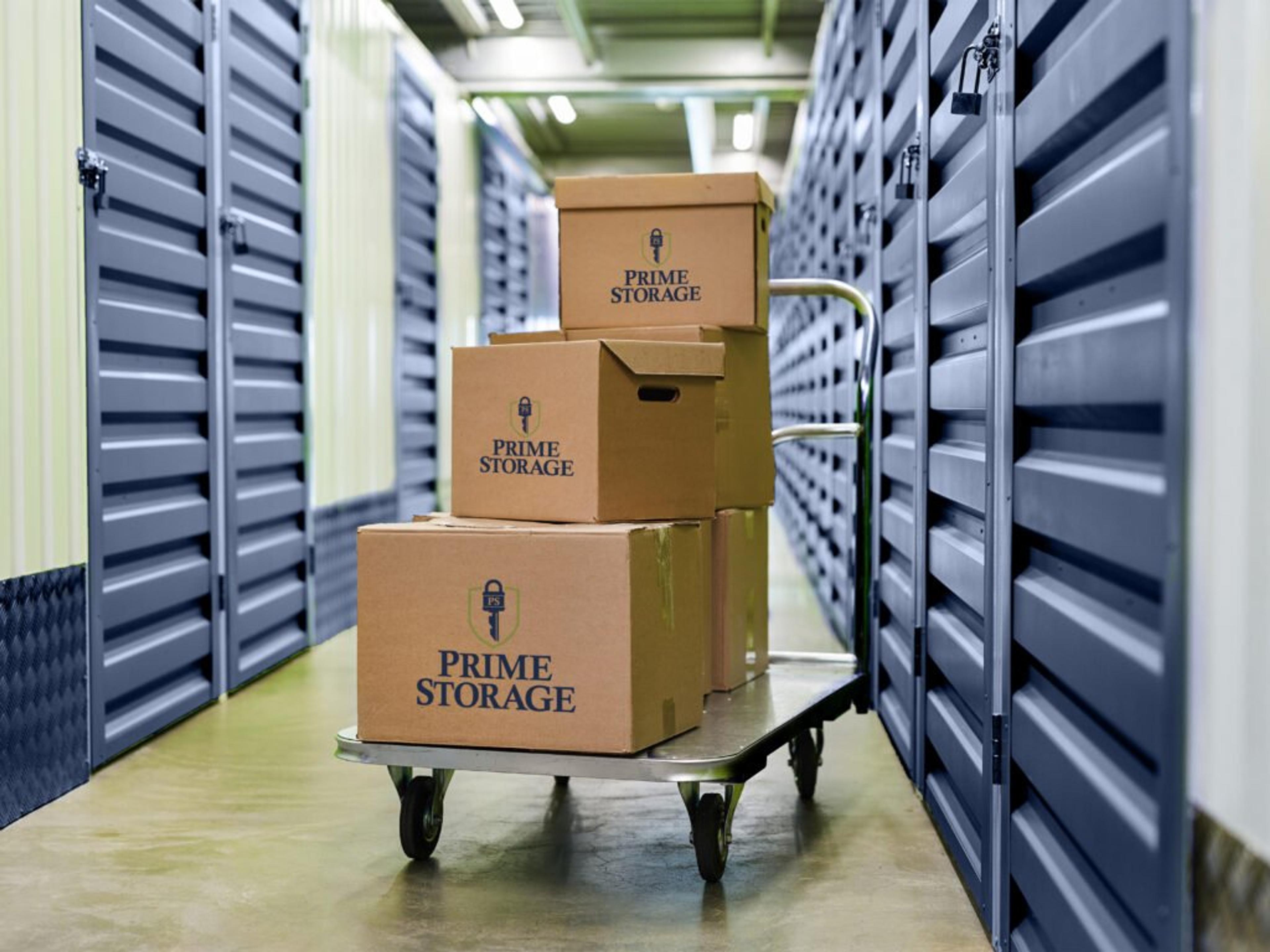 Stacked Prime Storage boxes available for purchase
