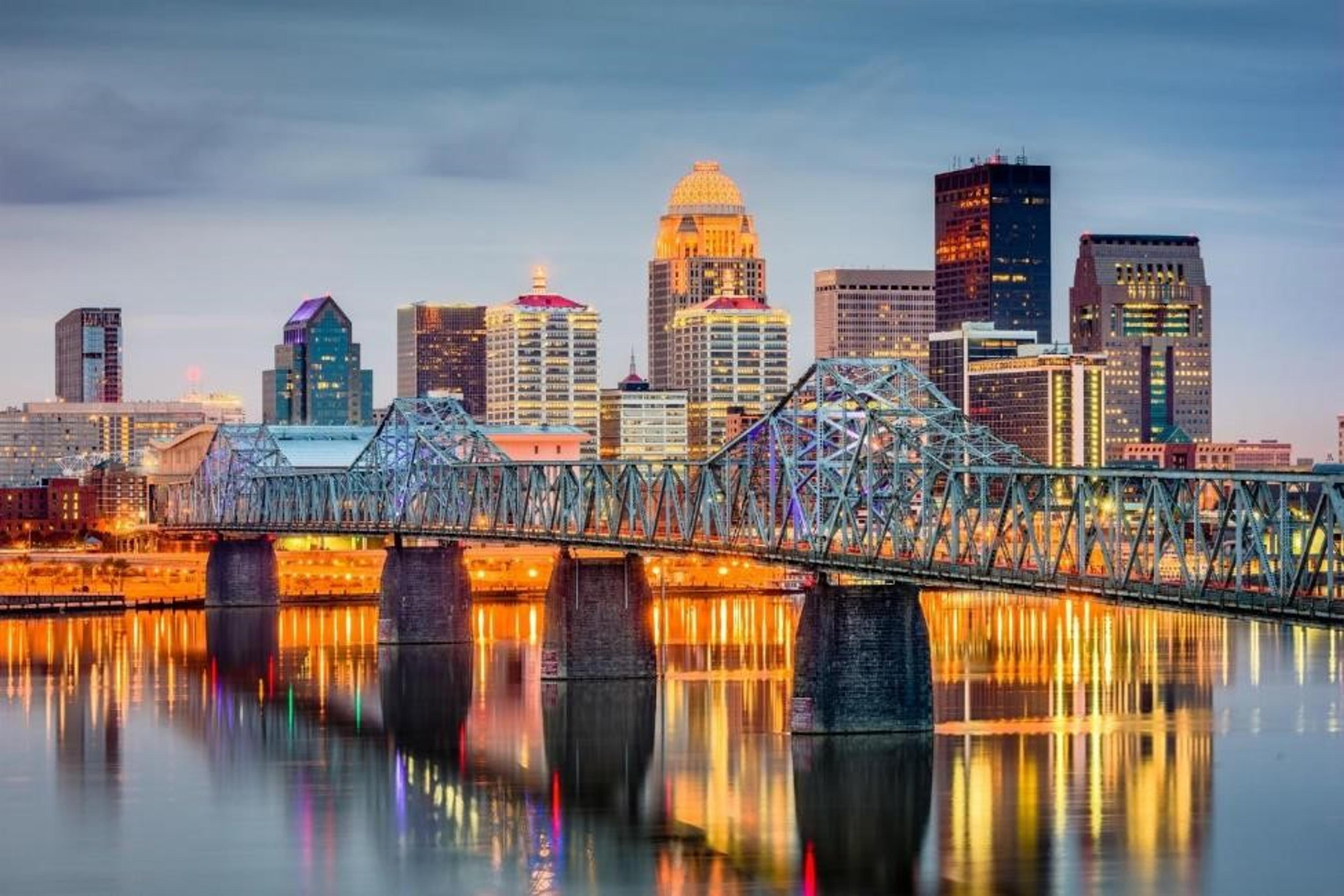 The skyline in Louisville, KY