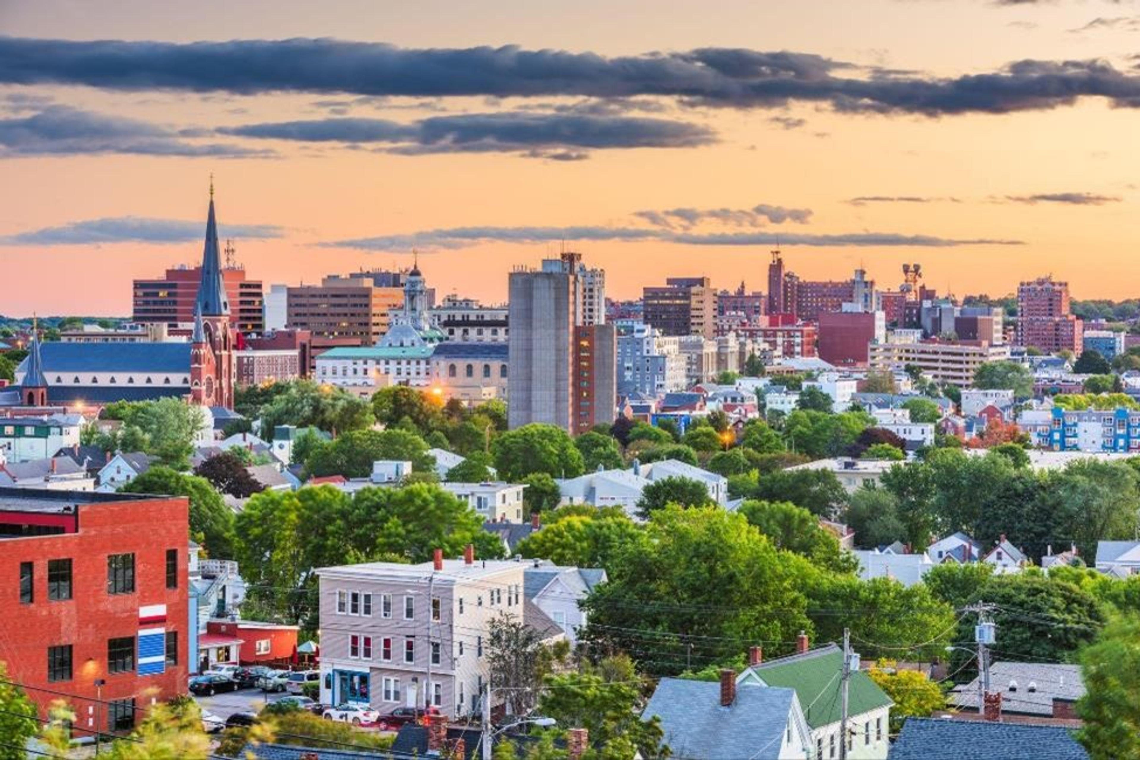 skyline of Portland, ME
