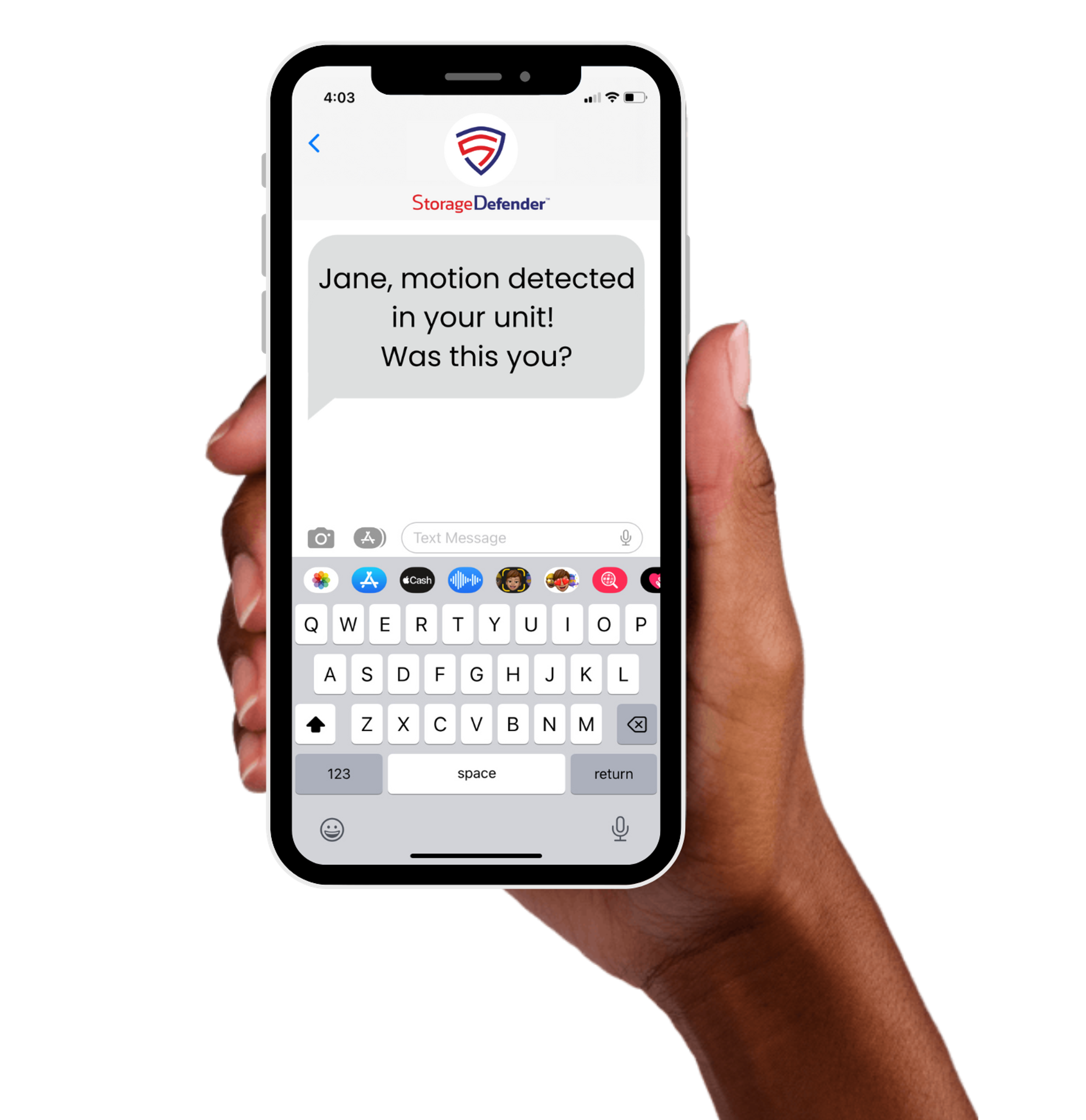 Storage Defender Smart Unit technology alerts you to activity in your unit