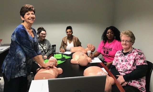 NCS Clinical Team: Deb Lane providing CPR Training