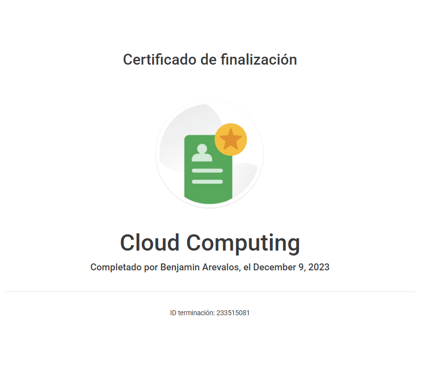 Certificado de Cloud Computing