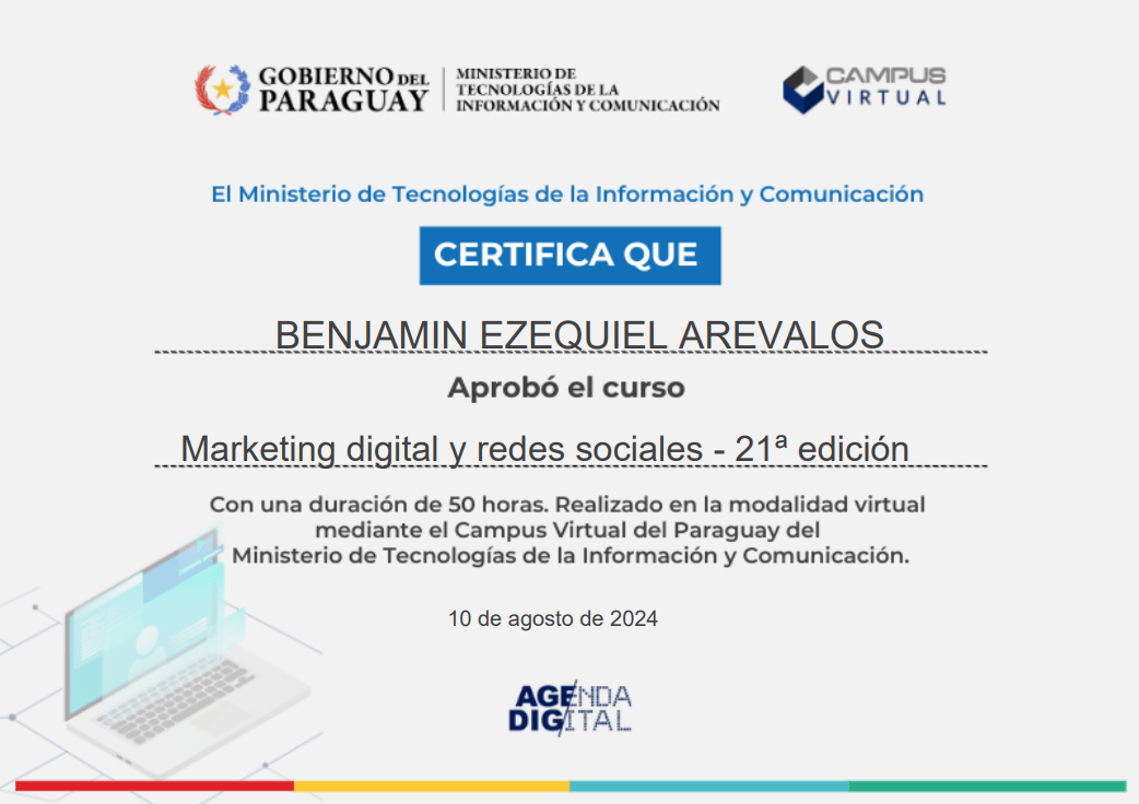 Certificado de Marketing Digital