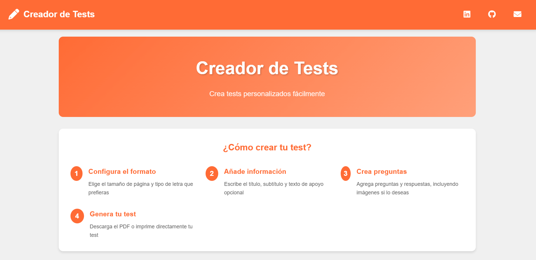 Creador de Tests