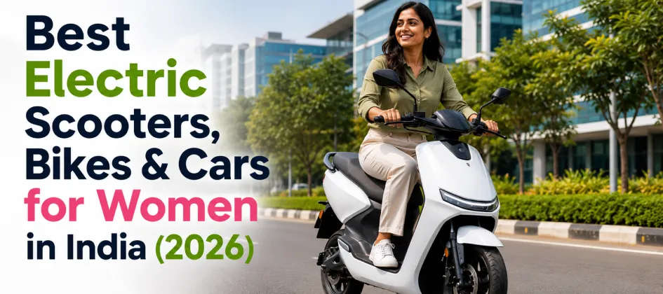 Which EV Is Best for Women? Compare Electric Scooters, Bikes, Cars & Bicycles