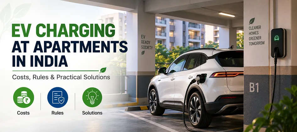 EV Charging at Apartments in India: Costs, Rules & Practical Solutions
