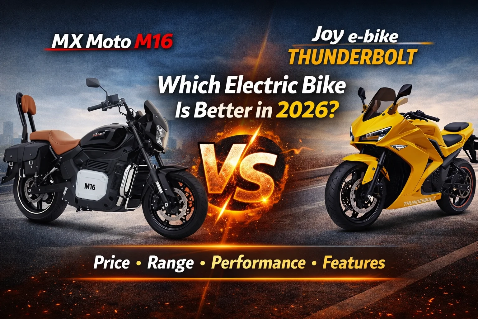 Which Is Better in 2026: MX Moto M16 or Joy e-bike Thunderbolt?