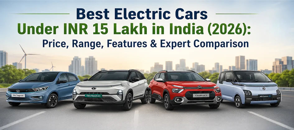Best Electric Cars Under INR 15 Lakh in India (2026): Price, Range, Features & Expert Comparison
