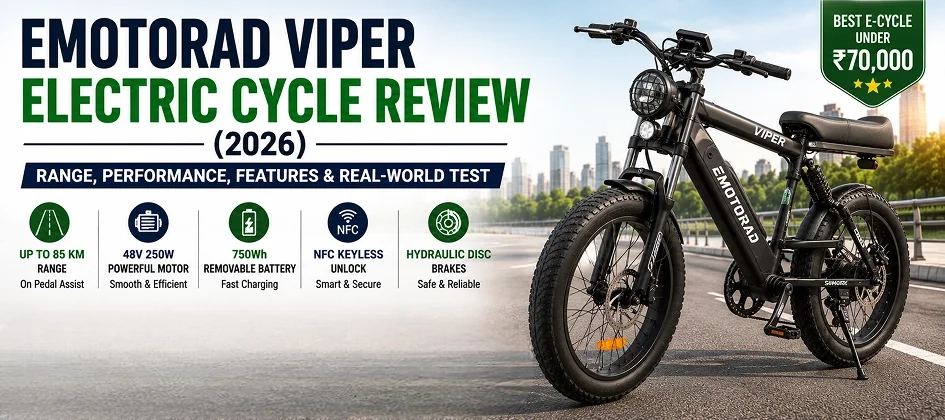 EMotorad Viper Electric Cycle Review (2026): Price, Range, Features & Specs