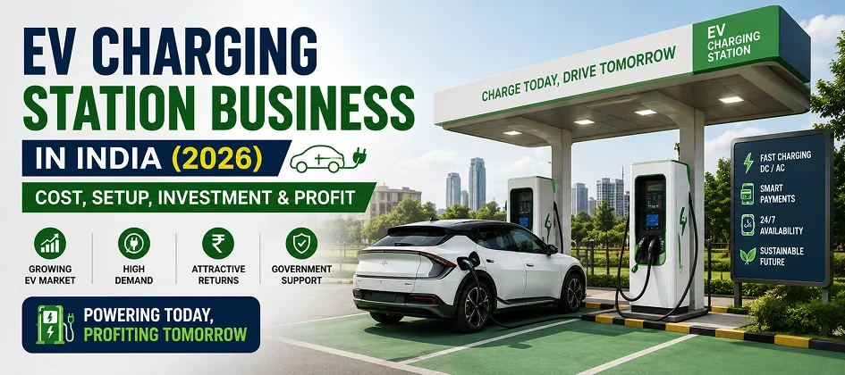 EV Charging Station Business Guide in India (2026): Cost, Setup, Investment & Profit