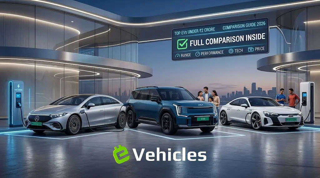Top Electric Cars Under ₹2 Crore in India – Full Comparison Guide