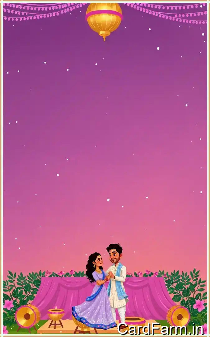 Sangeet Indian wedding invitation card