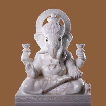 White Marble Ganesh Moorti in Jaipur
