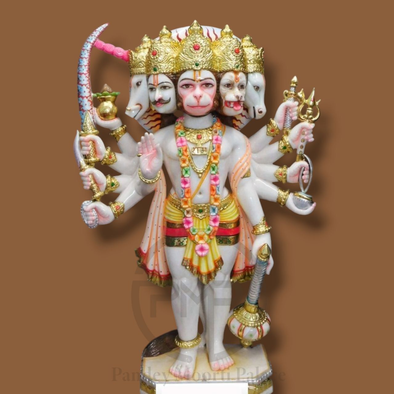 Marble Panchmukhi Hanuman Murti