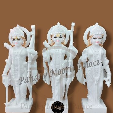 White Ram Darbar Marble Statue in Jaipur