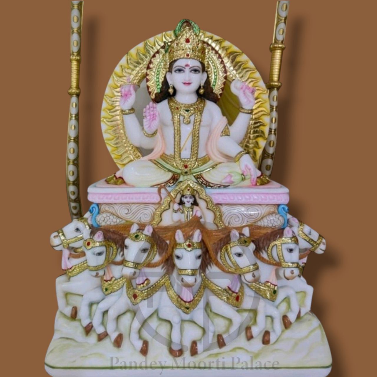 Marble Surya Bhagwan Murti