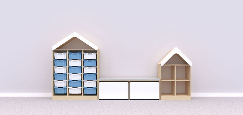 Sestava nábytku BLOX Base 7 — Barva korpusu: Bříza