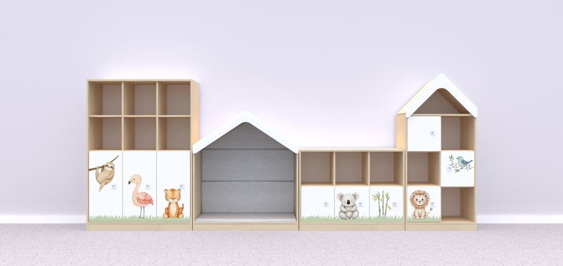 Sestava nábytku BLOX Nature 13 — Barva korpusu: Bříza