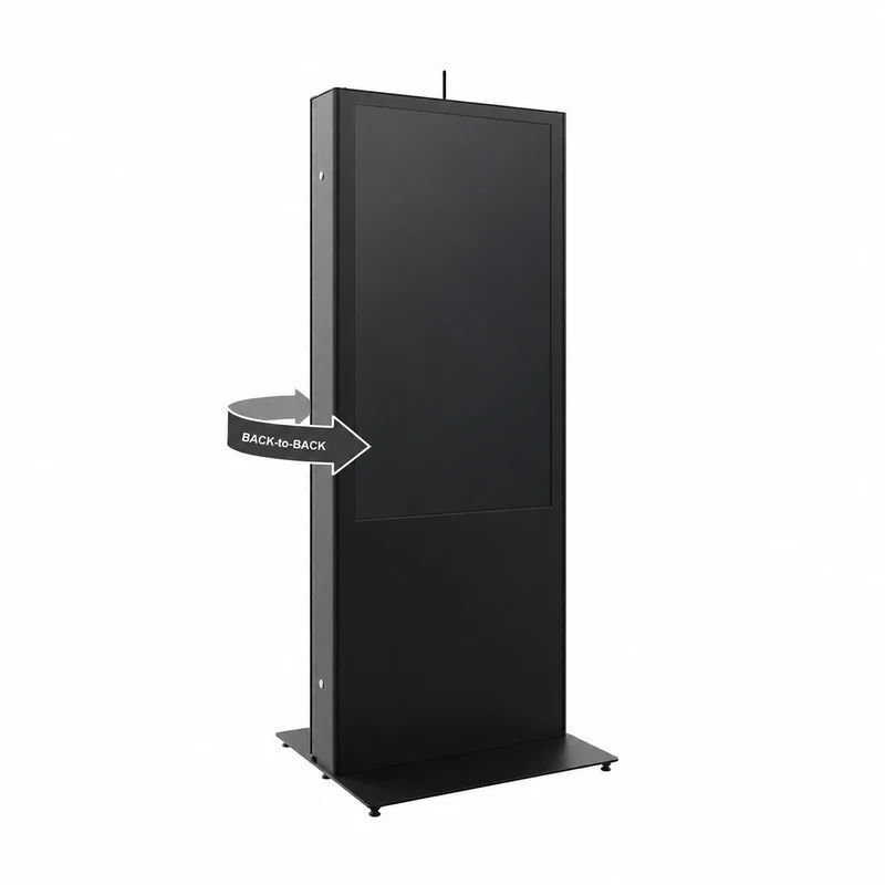 Interiérový oboustranný totem pro displeje vis-it Portrait 49–55″ Back-to-Back – produkt
