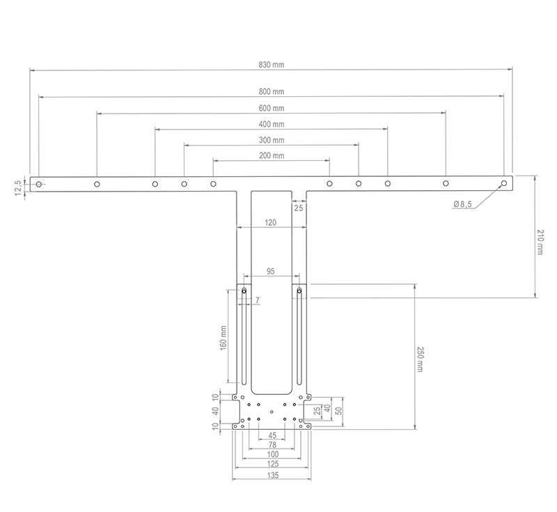 Výškově nastavitelný adaptér Poly Studio X50/V52/X52/X70 k displeji 55–75″ – pohled 2