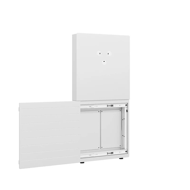Mediální sloup s oporou o stěnu pro dva displeje CON-Line Big W Dual 65–75″, nosnost 2 × 45 kg – pohled 2