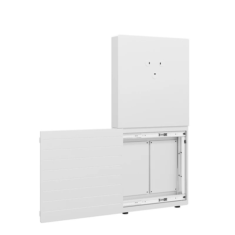 Mediální sloup s oporou o stěnu s ručním vyvažovaným zdvihem CON-Line Big W Counterbalanced 60–90 kg, 65–86″ – pohled 2