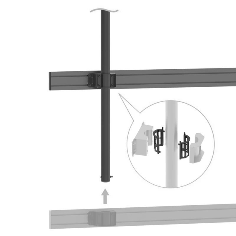 Adaptér pro spojení trubky a hliníkové lišty CPS Rail Adapter for Pole Series – pohled 2
